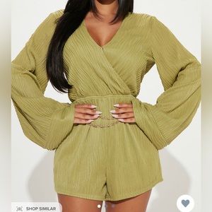Chartreuse Flirty Romper